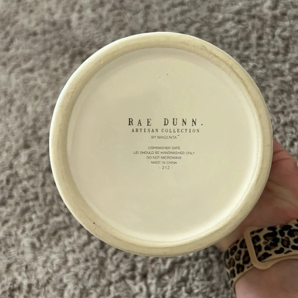 Rae Dunn WOOF Dog Treat Ceramic Container - Picture 4 of 5